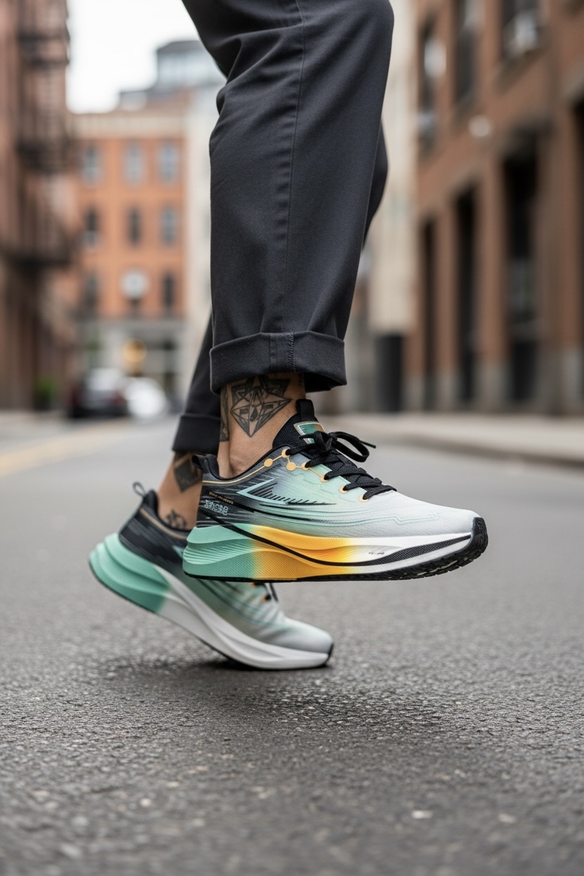 Adidasi barbati sport verzi K75