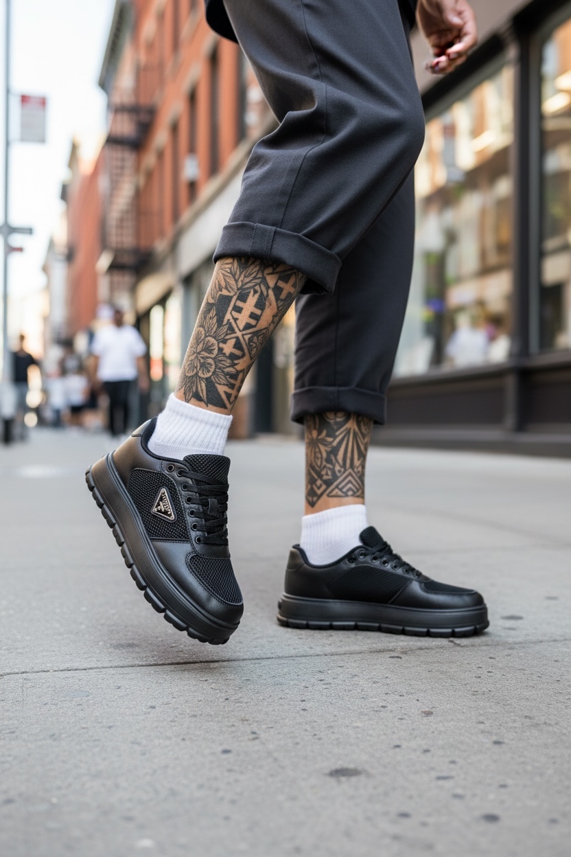 Adidasi barbati casual  negri L100