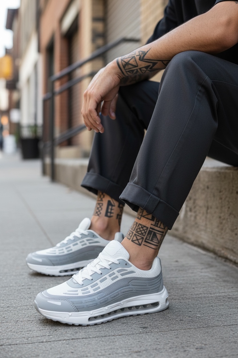 Adidasi barbati casual  gri M68