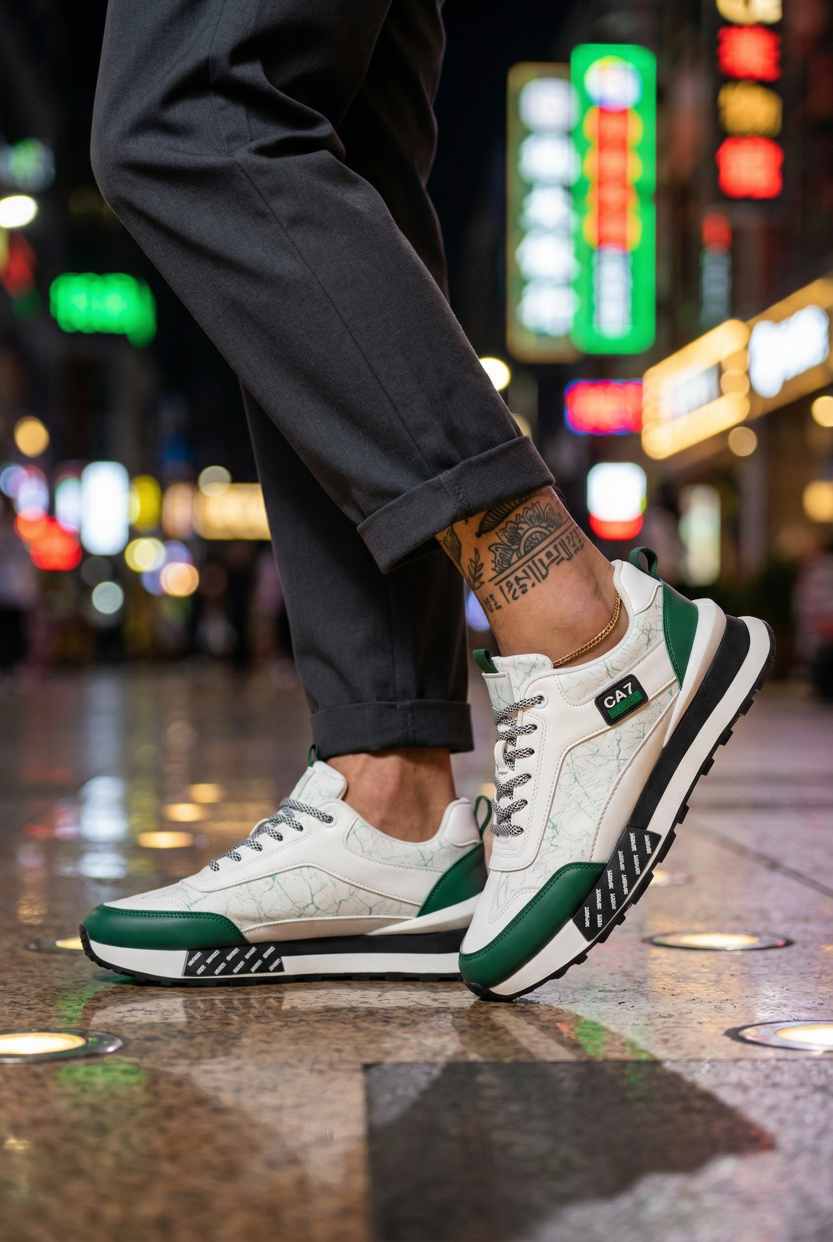 Adidasi barbati casual  albi A103 T15-3