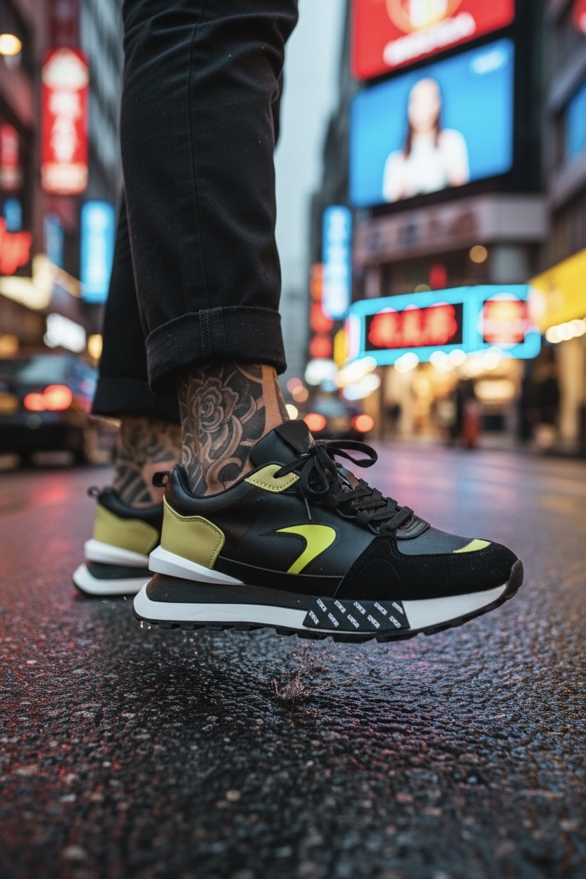 Adidasi barbati casual  negri A105 N8-4