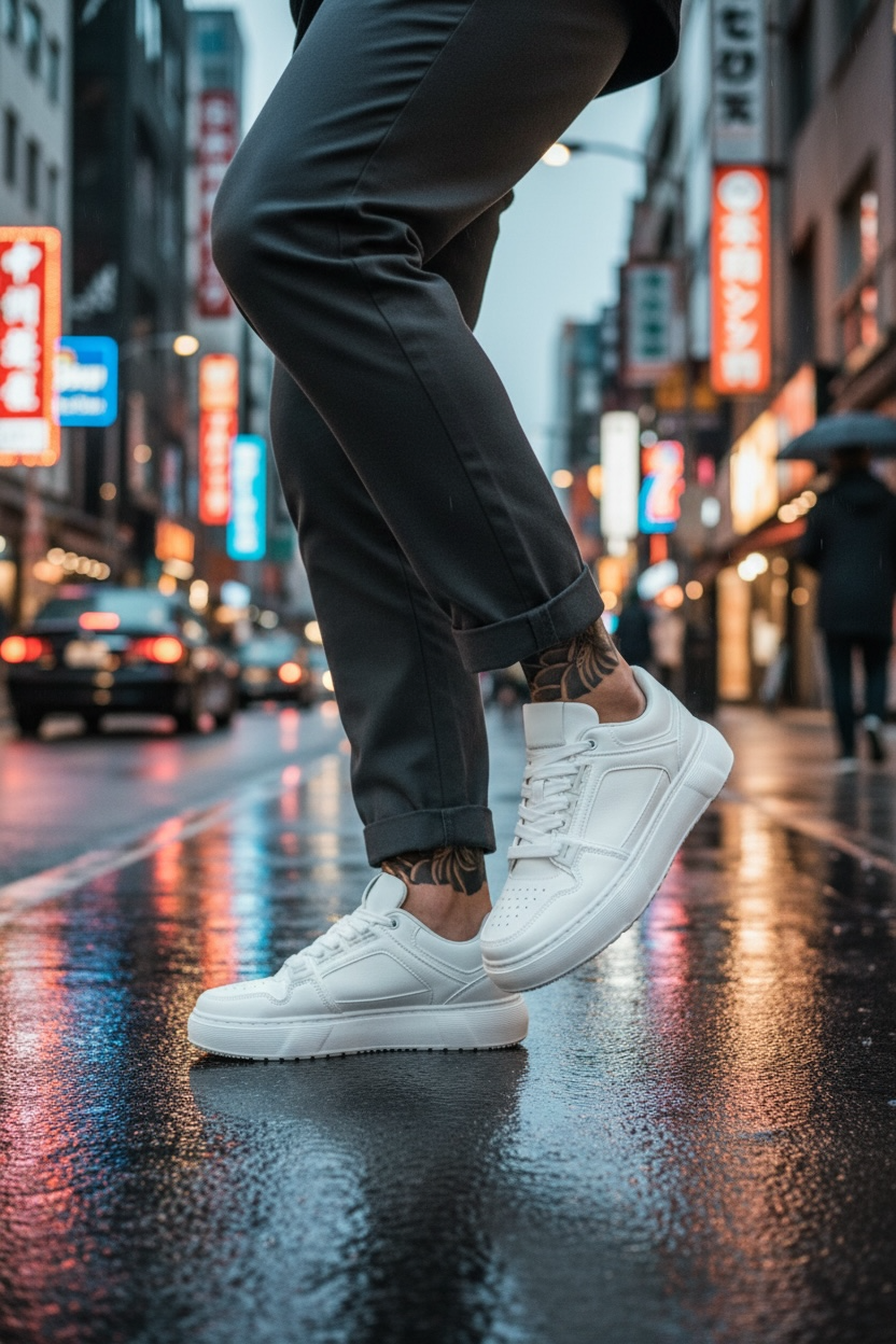 Adidasi barbati casual albi M01 N8-3