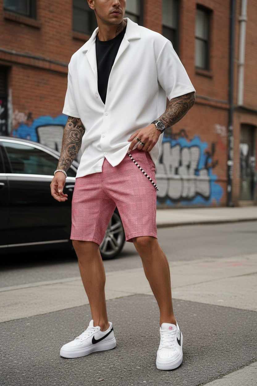 Pantaloni scurti casual  cu imprimeu 13157  D6-2.4