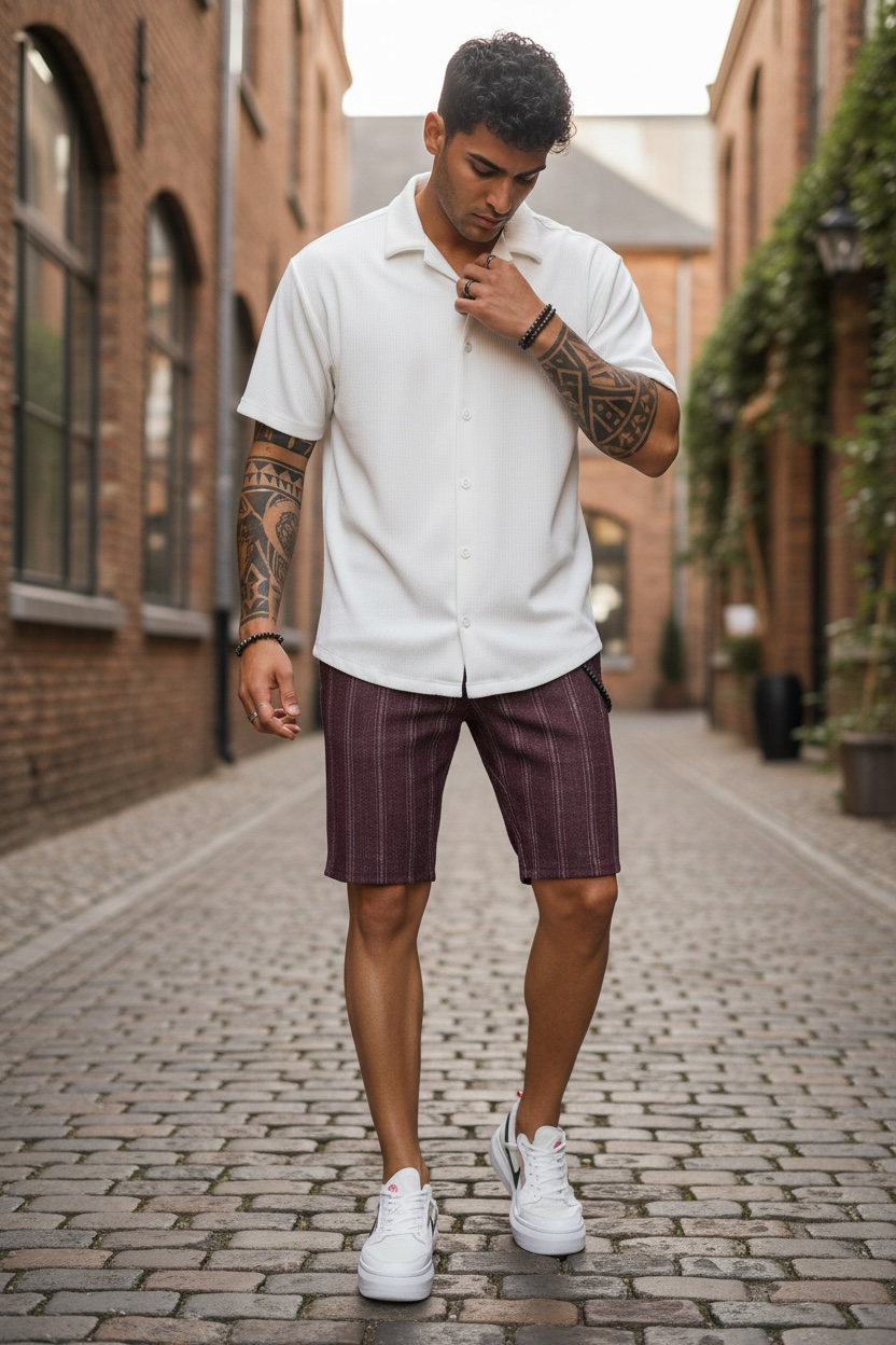 Pantaloni scurti casual  cu imprimeu 13158