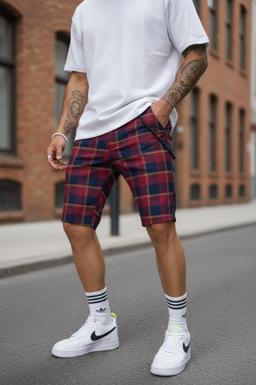 Pantaloni scurti casual carouri 13333 D6-4.1