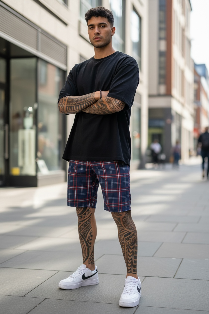 Pantaloni scurti casual  cu imprimeu  13141  D4-3.2