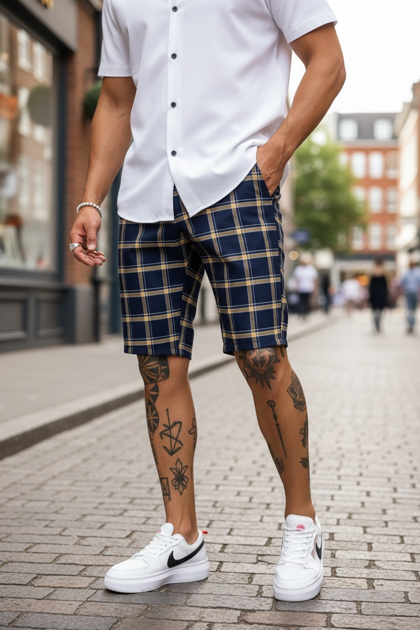 Pantaloni scurti casual  cu imprimeu  13142