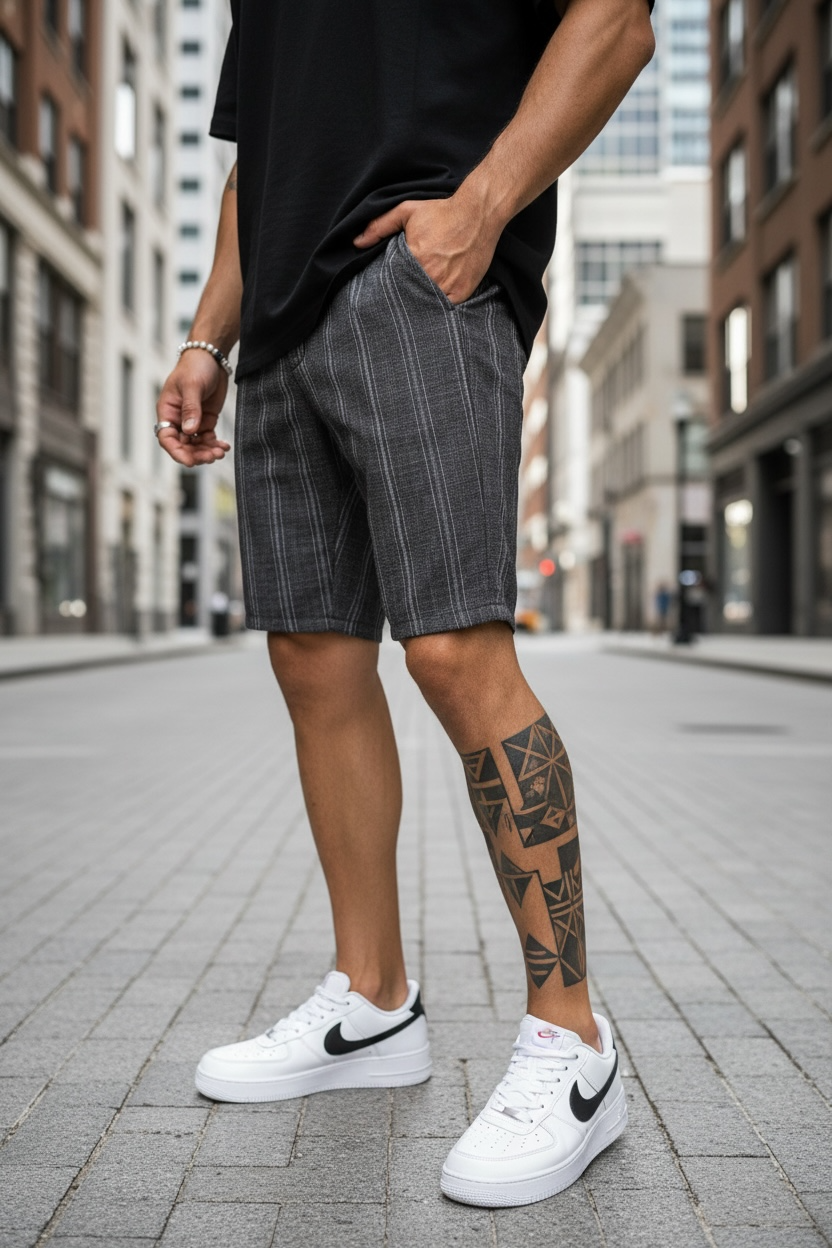 Pantaloni scurti casual  cu imprimeu  13145  O2-6.3