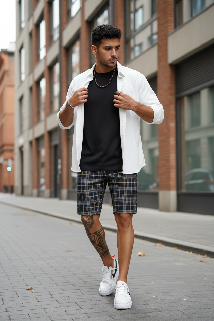 Pantaloni scurti casual  cu imprimeu  13160