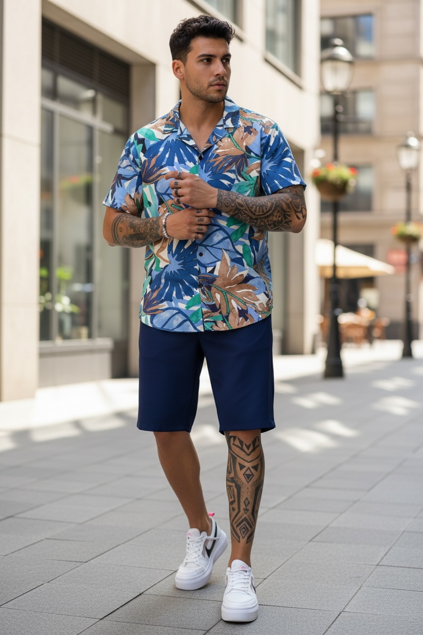 Pantaloni scurti casual  bleumarin 13058 O4-2.3