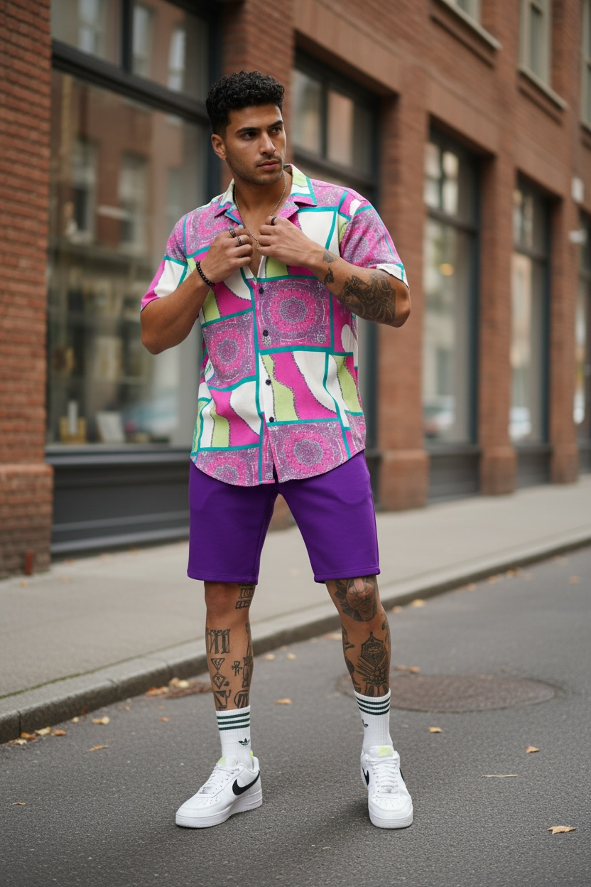 Pantaloni scurti casual  mov 13058 O4-3.2