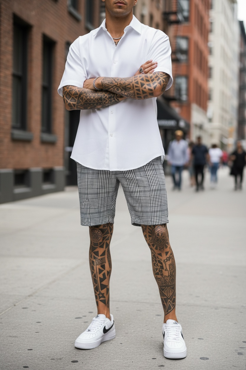 Pantaloni scurti casual  cu imprimeu  13109 21-4.1