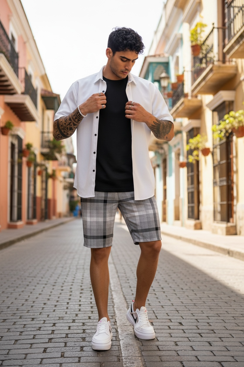 Pantaloni scurti casual  cu imprimeu  13117 14-4.1