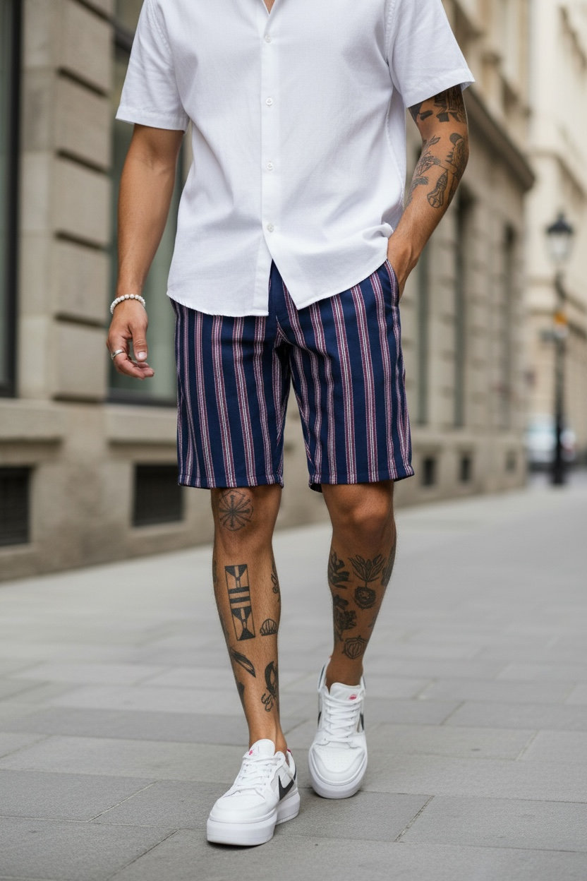 Pantaloni scurti casual  cu imprimeu  13126  D4-3.2