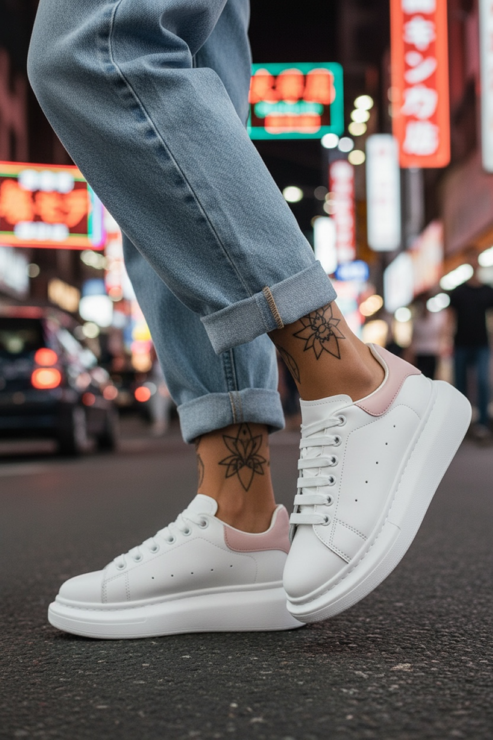 Adidasi dama casual albi A2906  T5-3