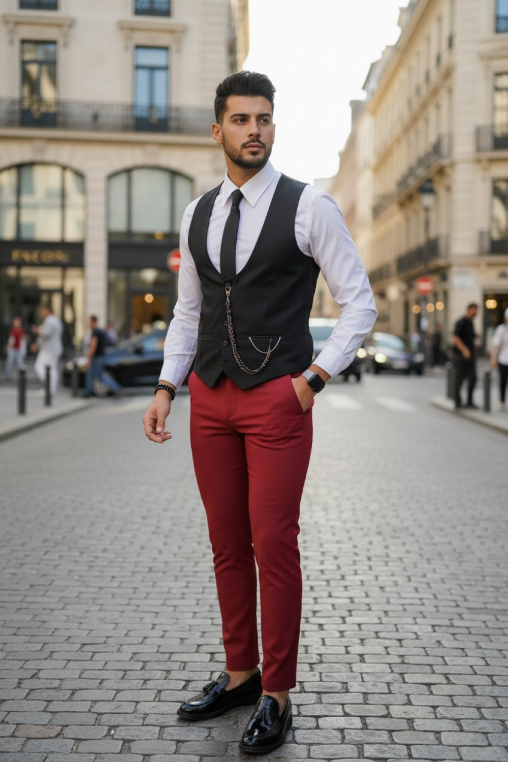 Compleu barbati  Vesta + Pantaloni B1777