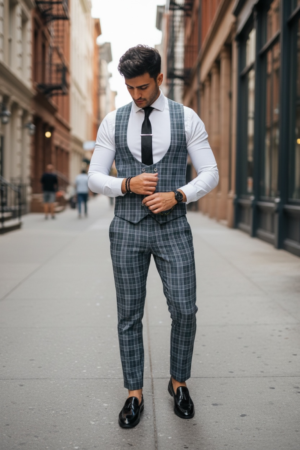 Compleu barbati  Vesta + Pantaloni B4159 6-4.3