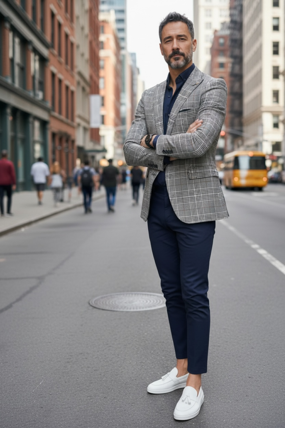 Sacou barbati slim fit in carouri 704   x13