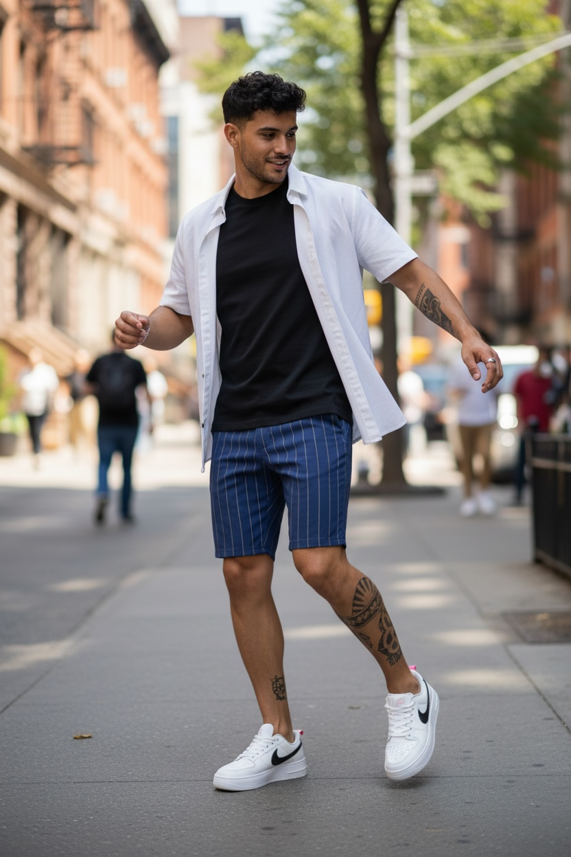 Pantaloni scurti casual  cu imprimeu  13130