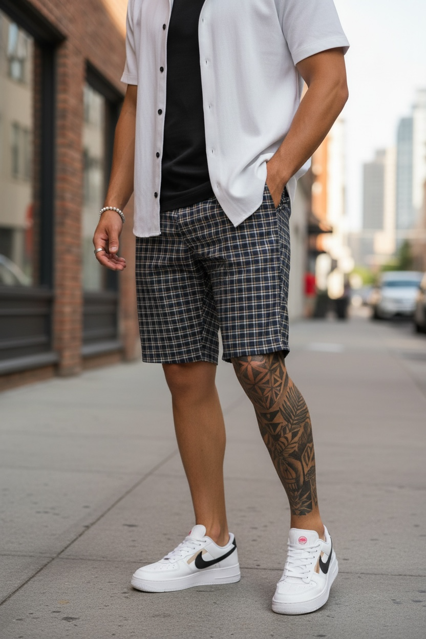 Pantaloni scurti casual  cu imprimeu  13139  O3-6.2