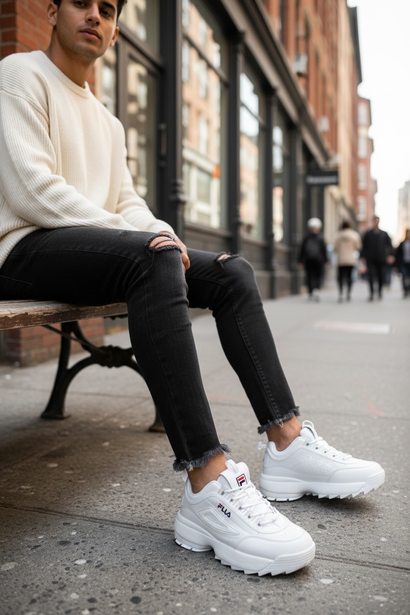 Adidasi barbati albi 5730 N10-2