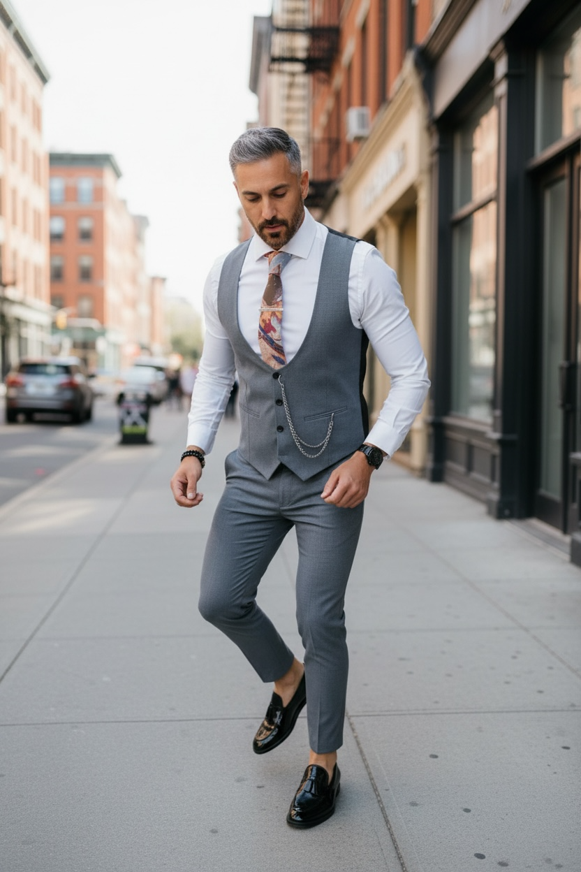 Compleu barbati  Vesta + Pantaloni B4192  D3-4.3