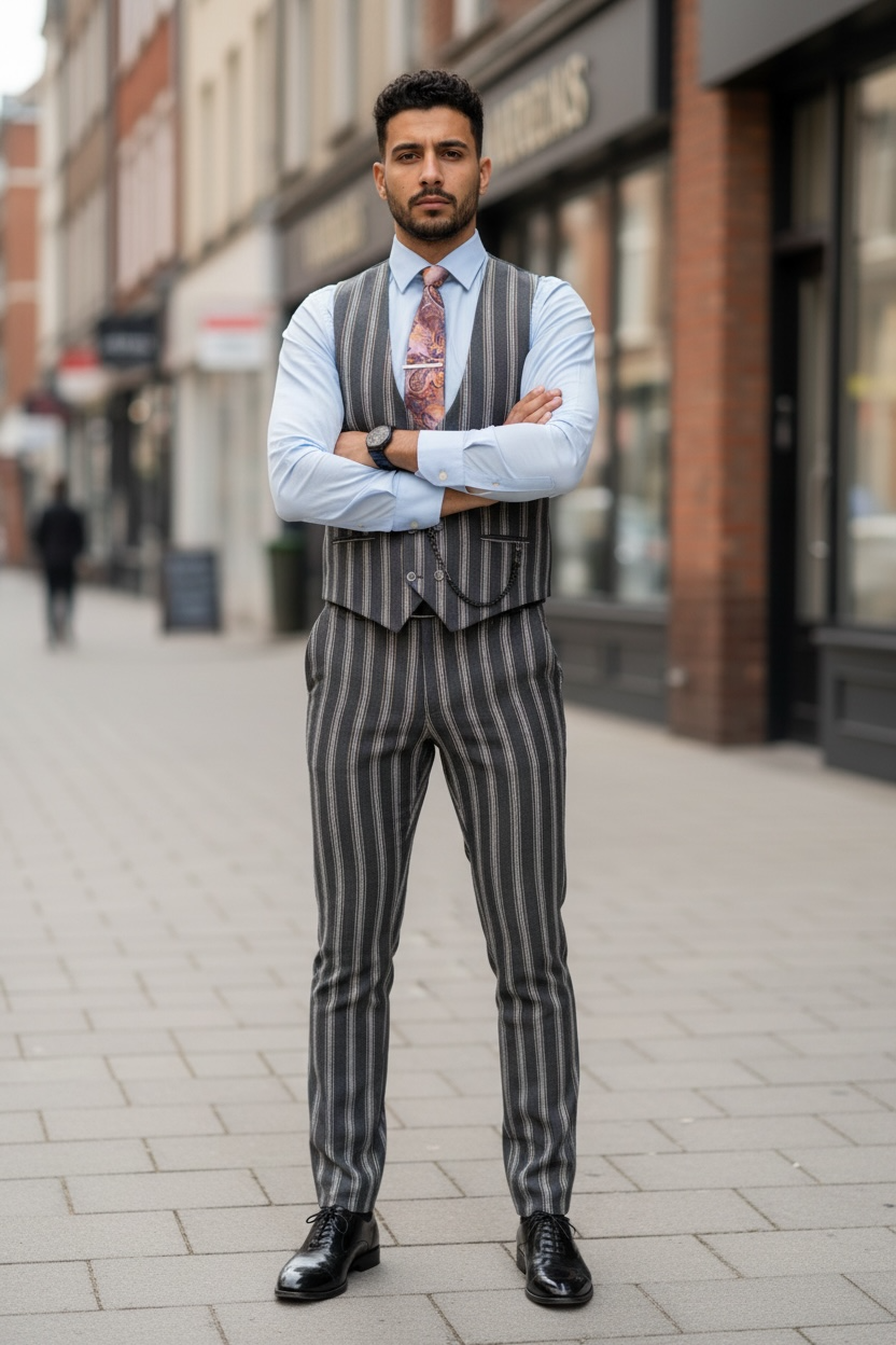 Compleu barbati  Vesta + Pantaloni B4104 56-4