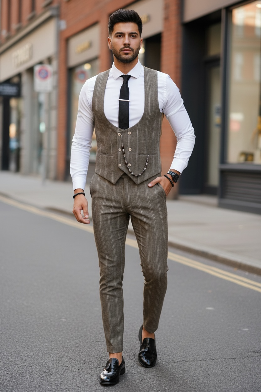 Compleu barbati  Vesta + Pantaloni 12798 47-2*   U2-1