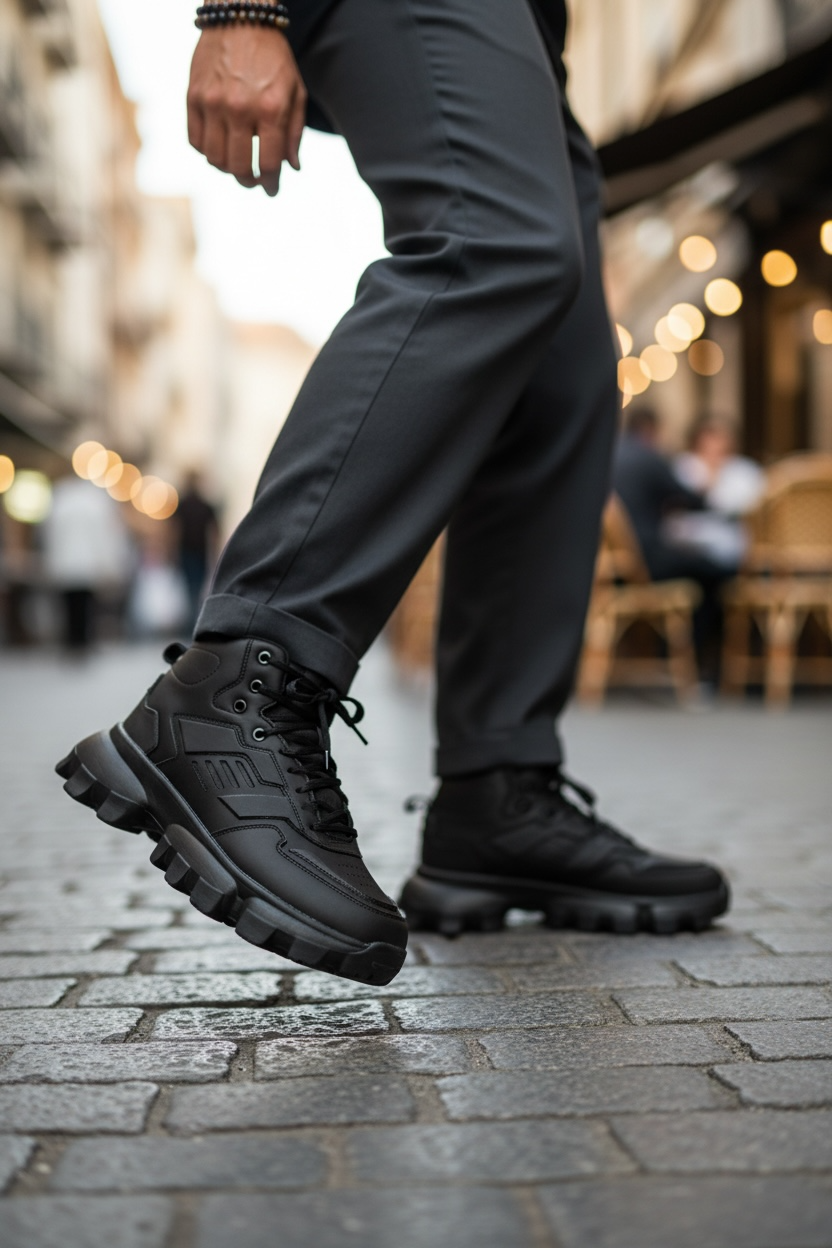 Ghete barbati negre H50  N1-5