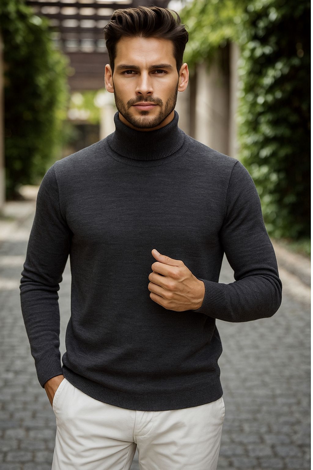 Helanca barbati slim fit gri inchis 13416