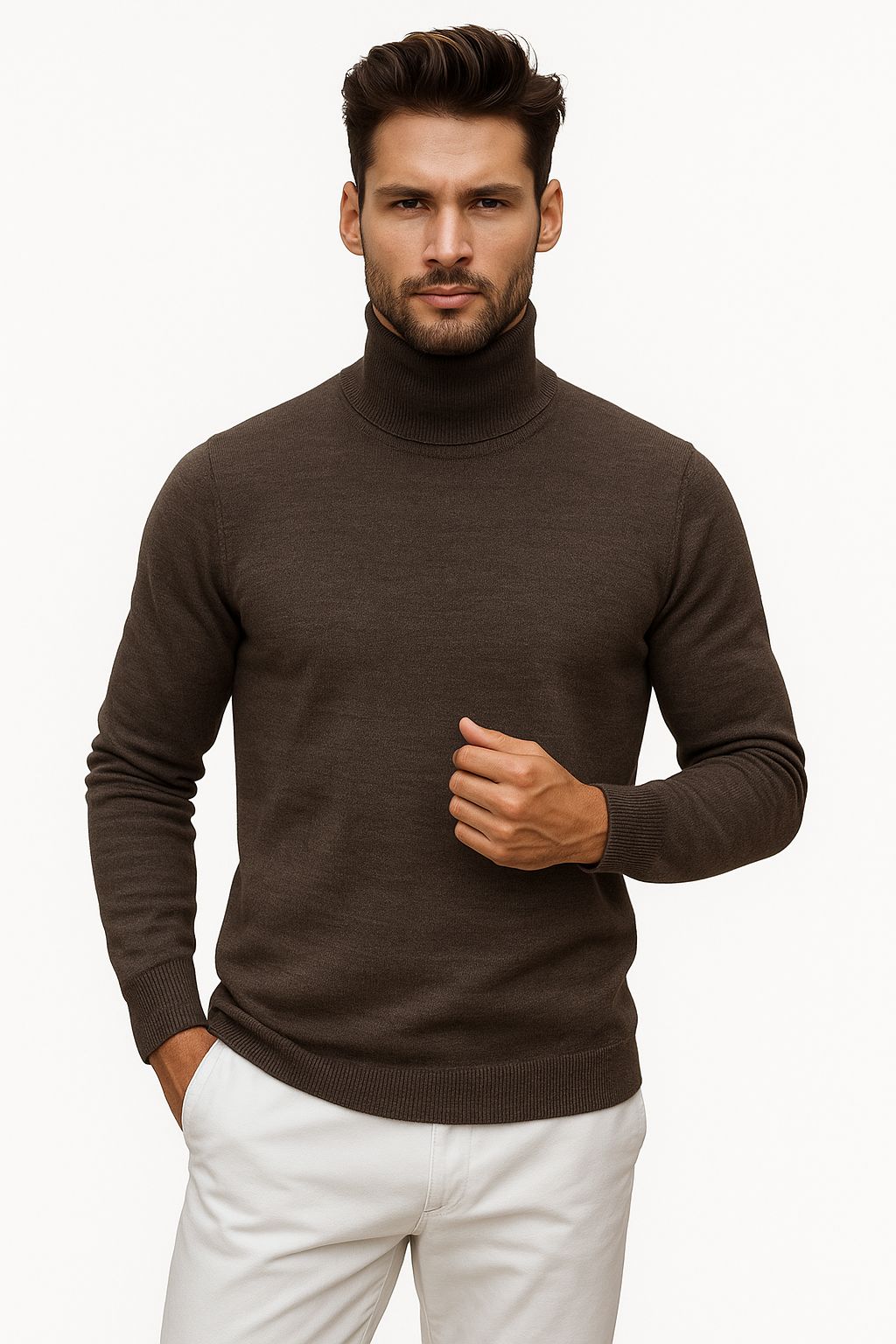 Helanca barbati slim fit maro 13416