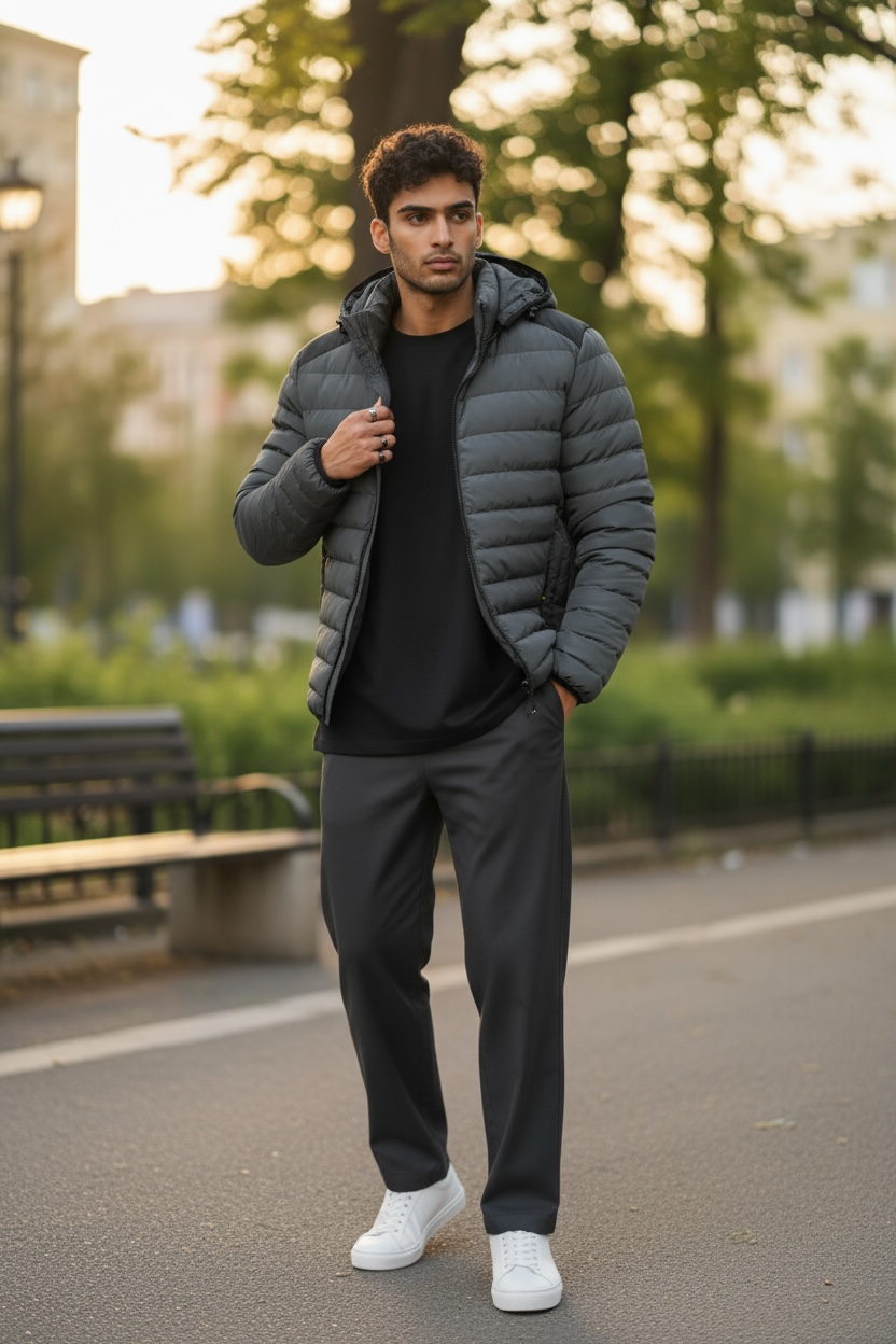 Geaca barbati groasa de iarna  gri   6652 58