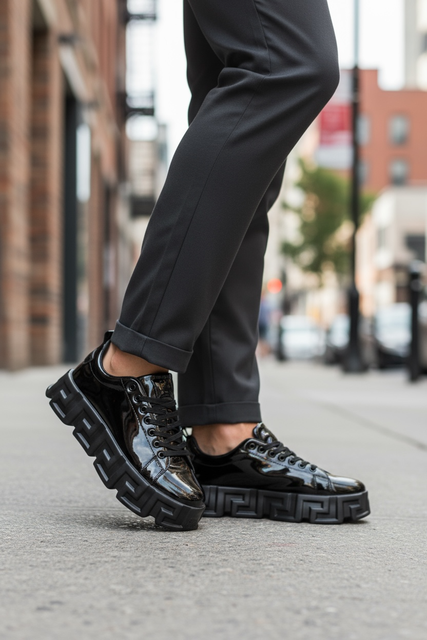 Adidasi barbati casual  VSC  negri 0826 T15-3