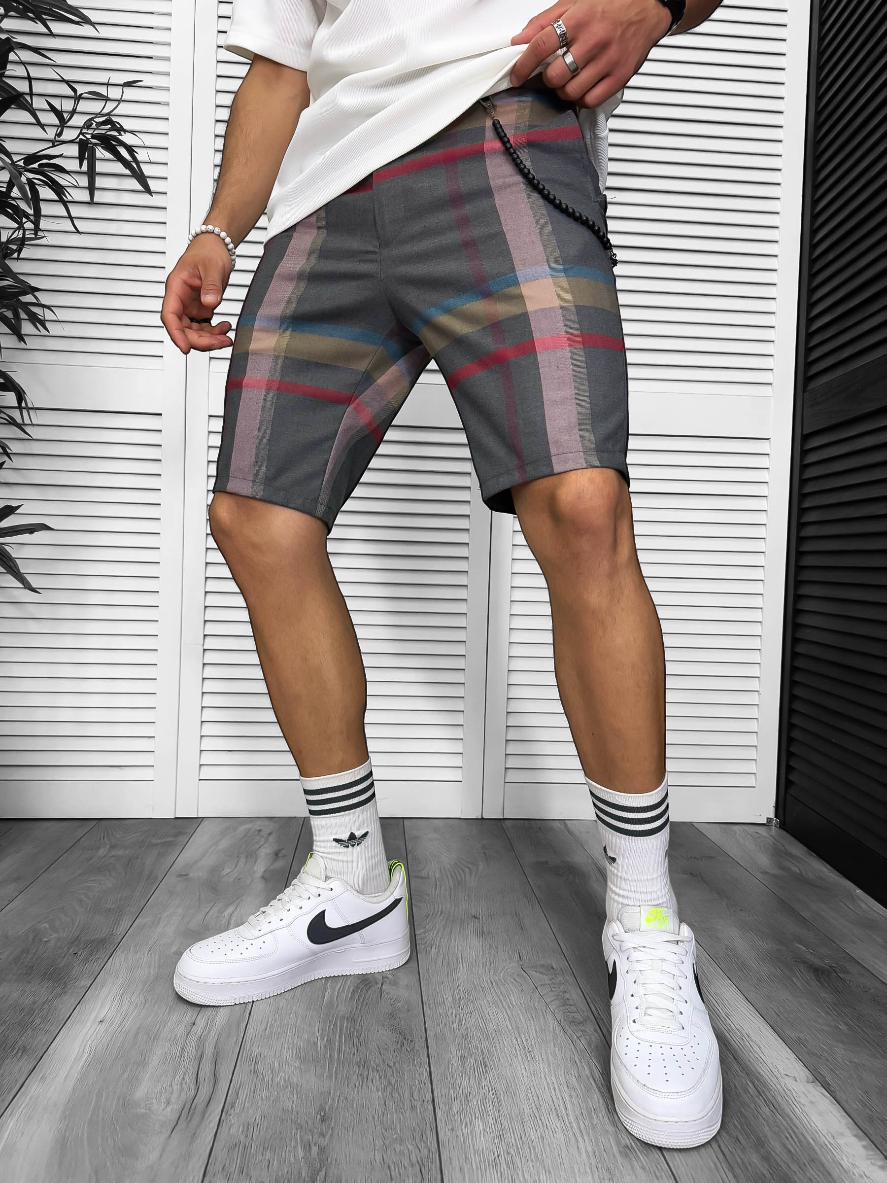 Pantaloni scurti casual carouri 13327