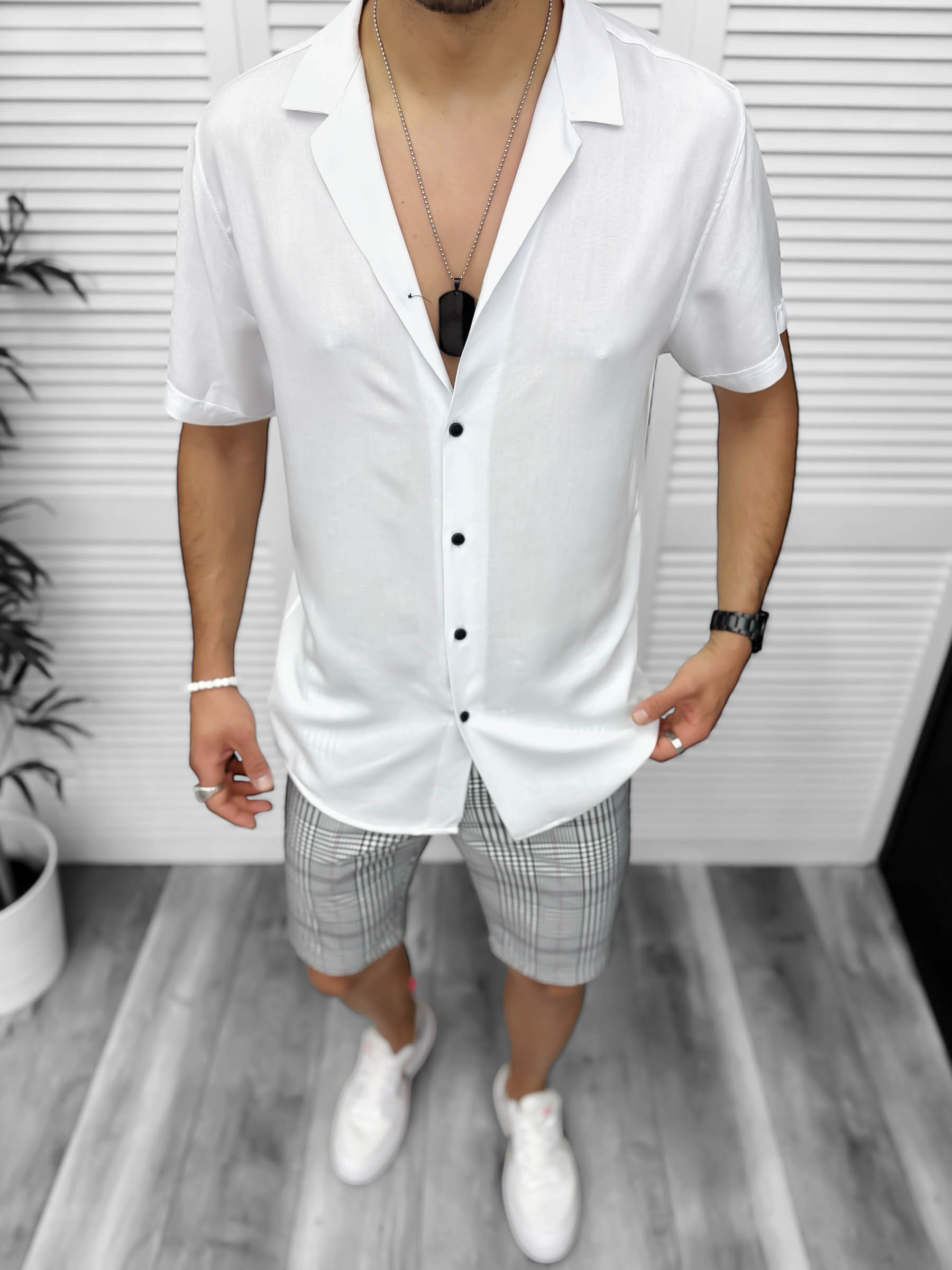 Compleu de vara camasa imprimeu  + pantaloni 13103