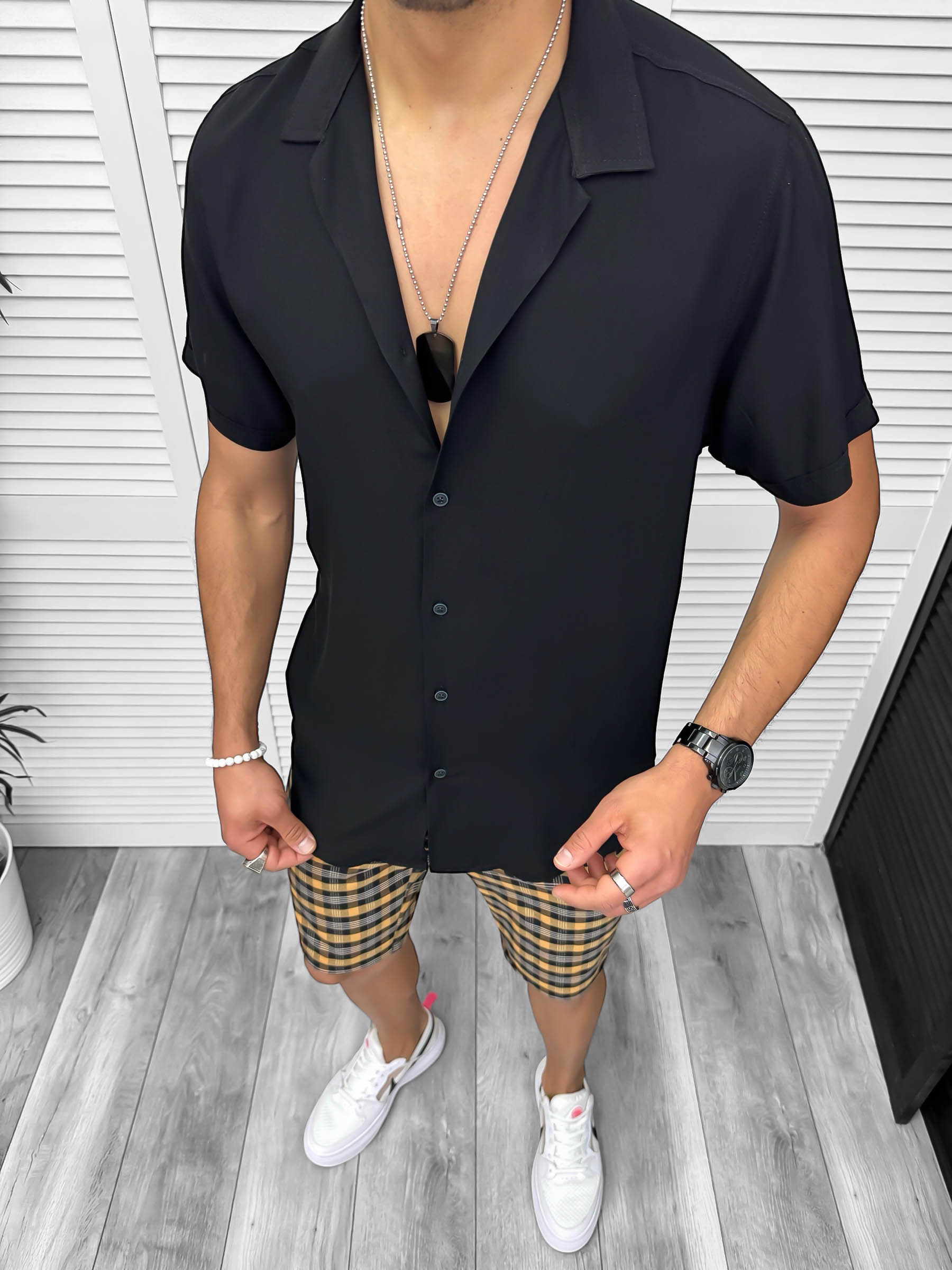 Compleu de vara camasa imprimeu  + pantaloni 13105