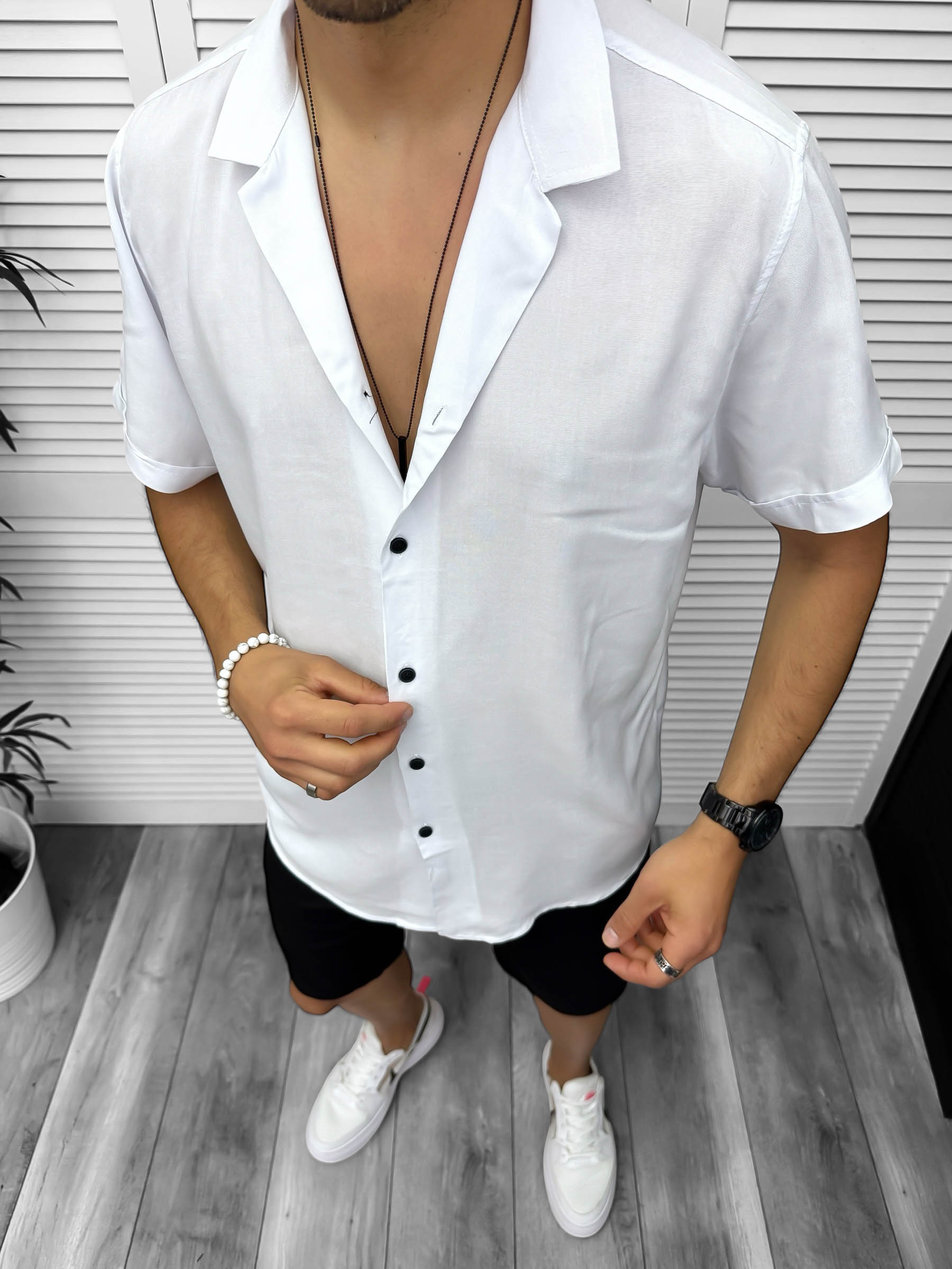 Compleu de vara camasa imprimeu  + pantaloni 13079