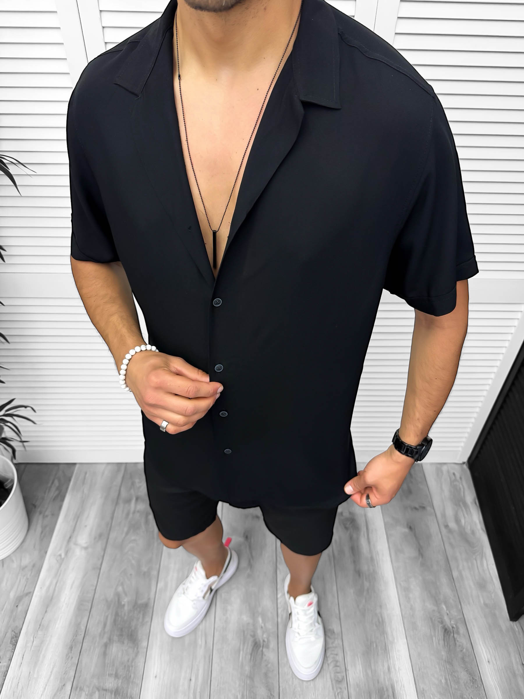 Compleu de vara camasa imprimeu  + pantaloni 13080