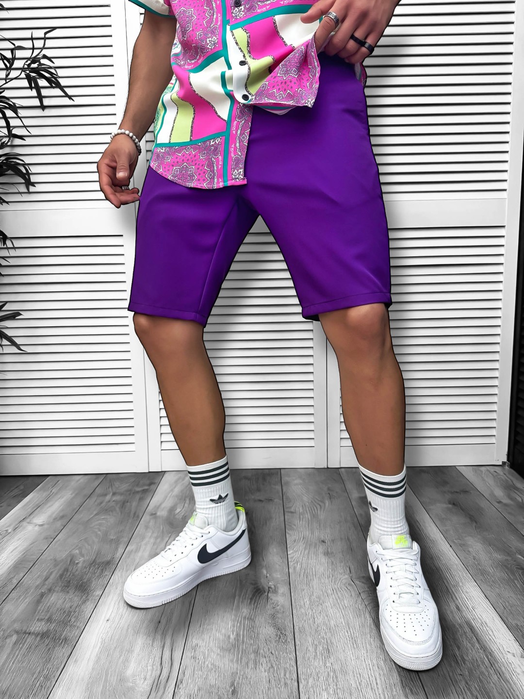 Pantaloni scurti casual  mov 13058