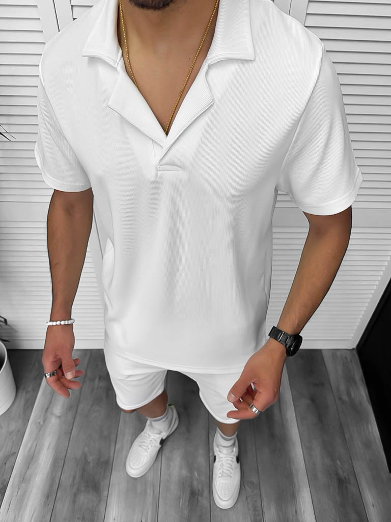 Compleu de vara  alb  triocu + pantaloni 8207A