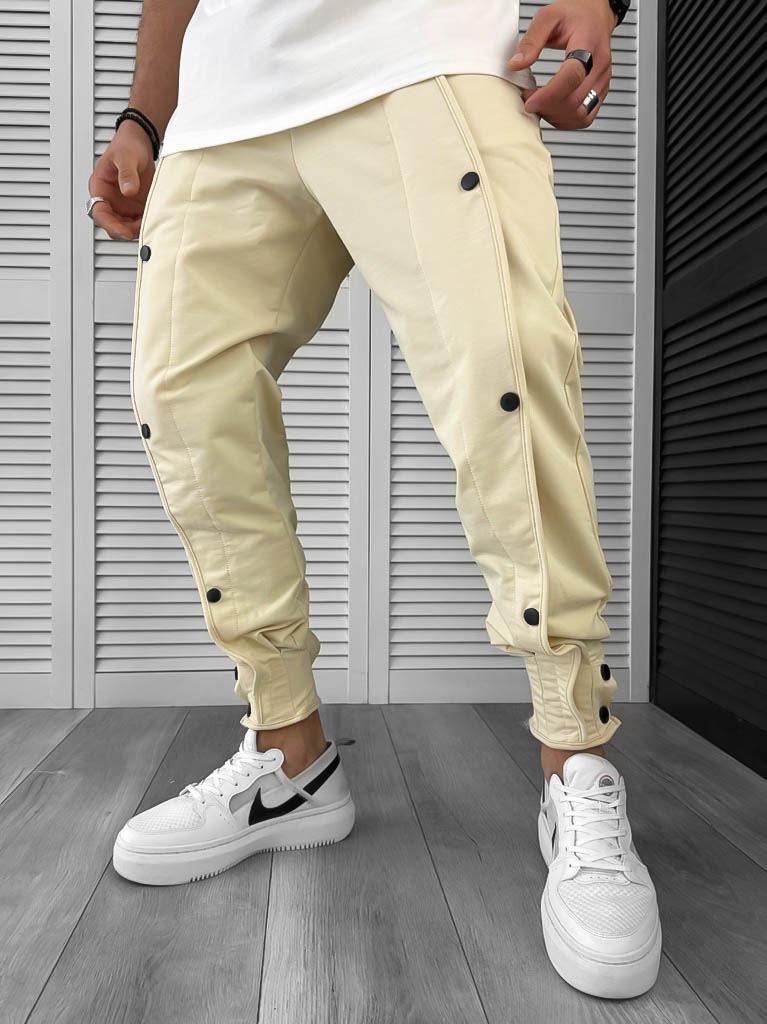 Pantaloni de trening bej  conici Y361 100-1.3