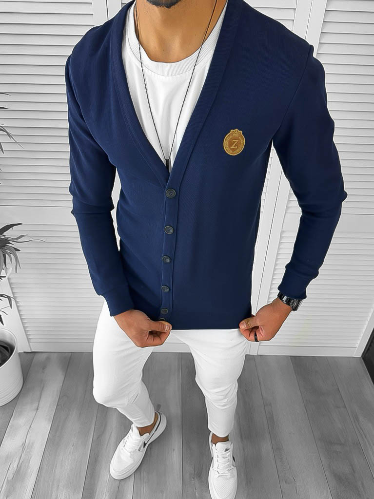 Bluza barbati bleumarin slim fit 12978