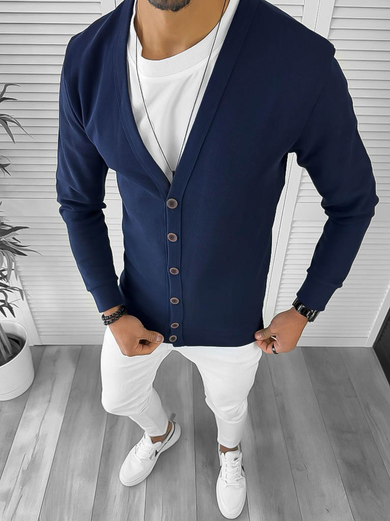 Bluza barbati bleumarin slim fit 12980