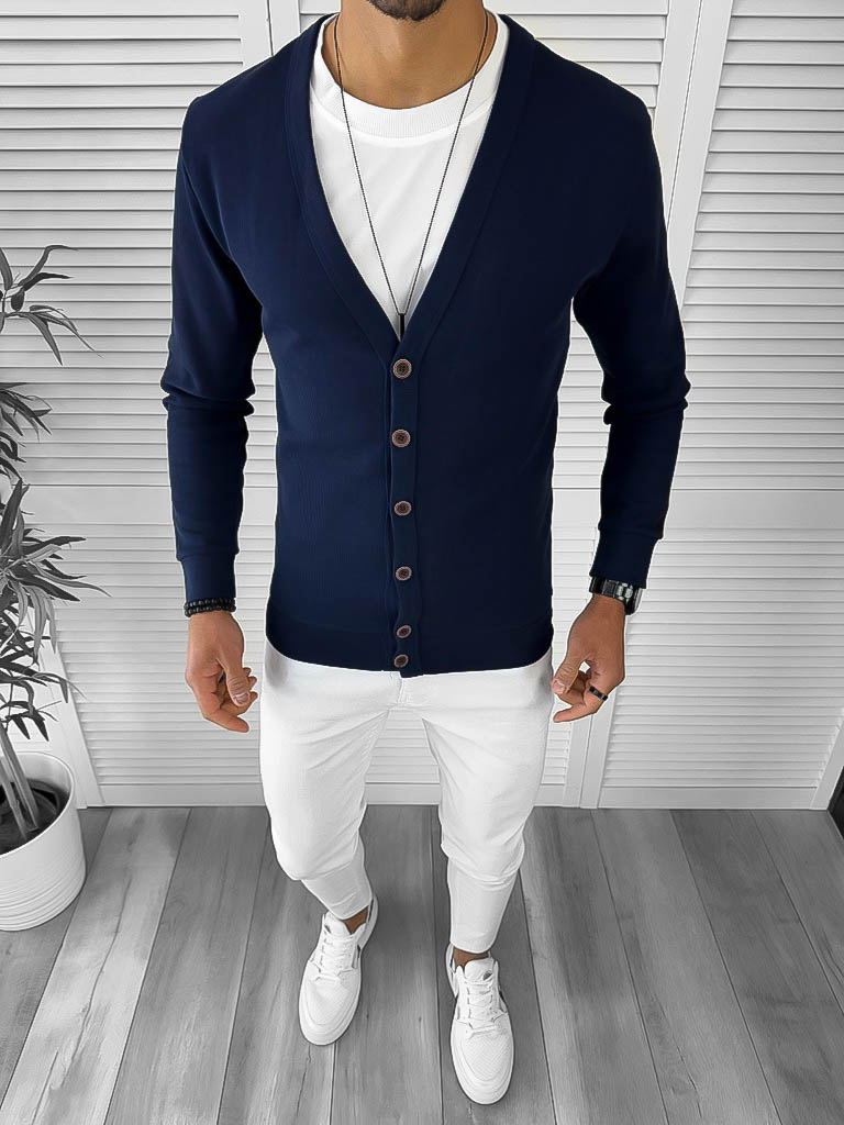 Bluza barbati bleumarin slim fit 12980 U1