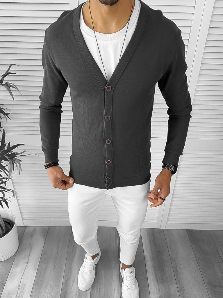 Bluza barbati gri slim fit 12980 I15-1.1