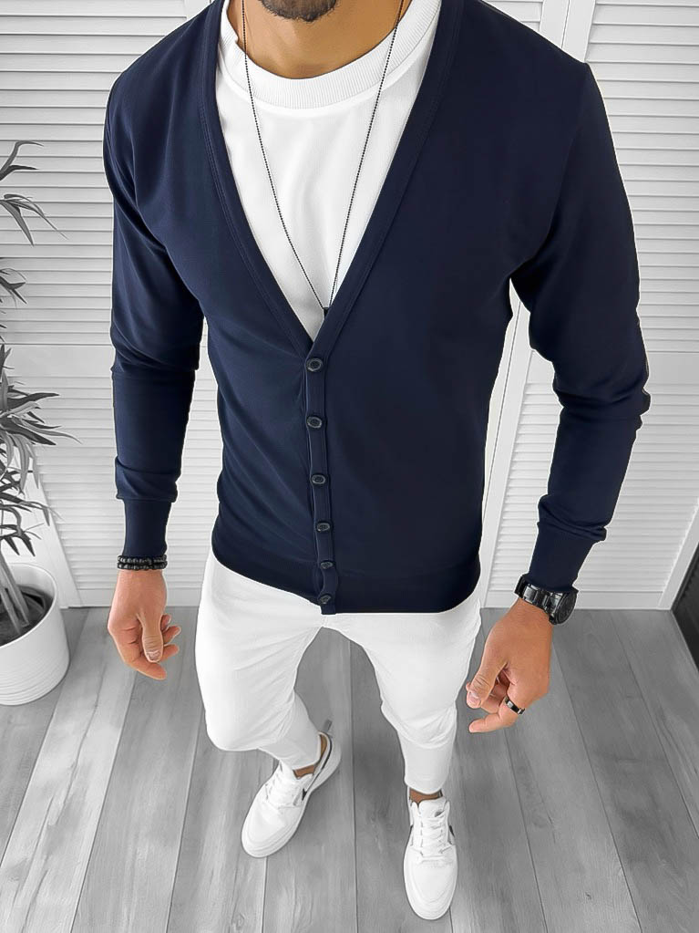 Bluza barbati bleumarin slim fit 12975 D8-1