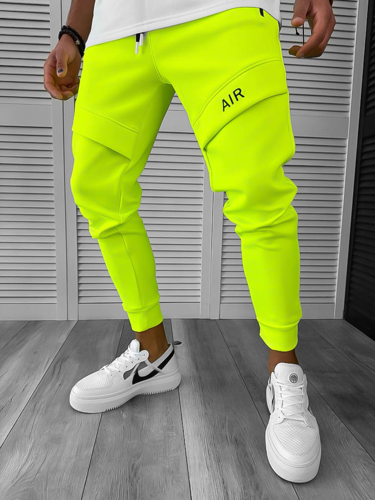 Pantaloni de trening neon conici neon 12360