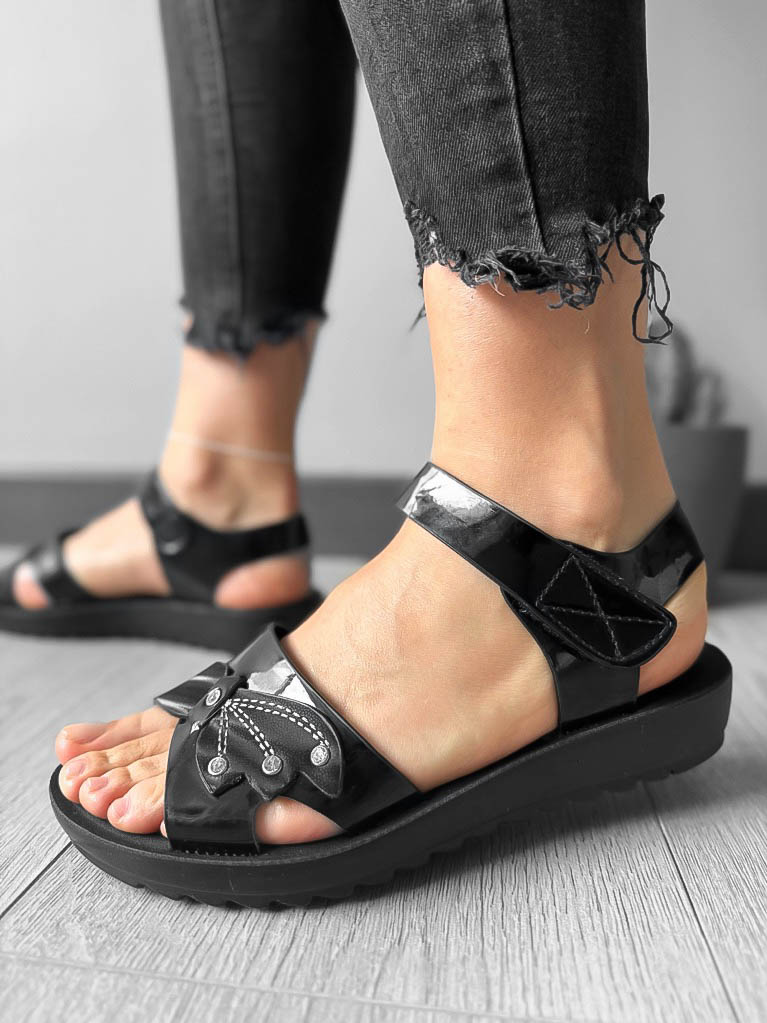 Sandale dama negre F015