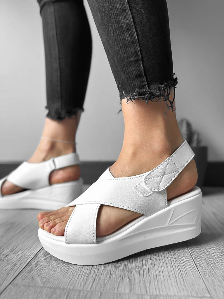 Sandale dama albe F10