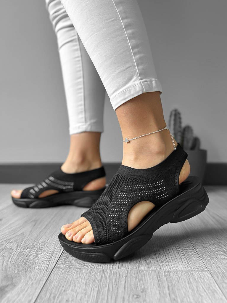 Sandale dama negre W101